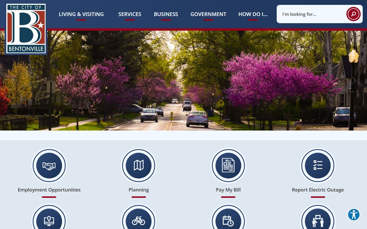 City of Bentonville official website for police records and criminal records access