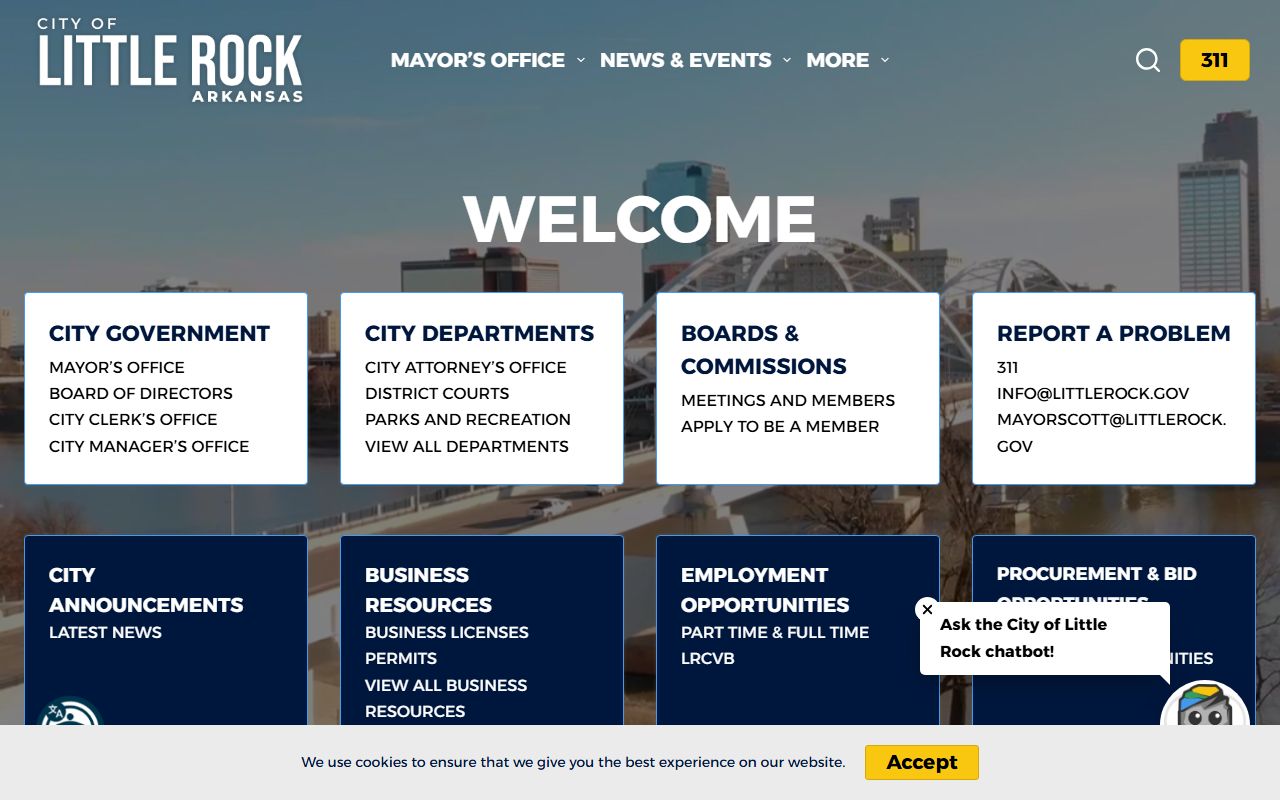 City of Little Rock official website criminal records access