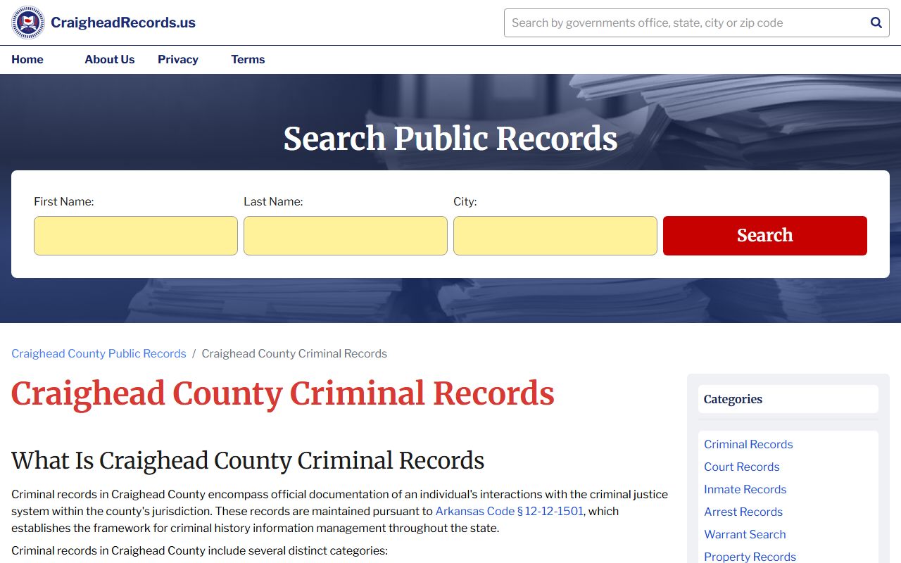 Craighead County criminal records