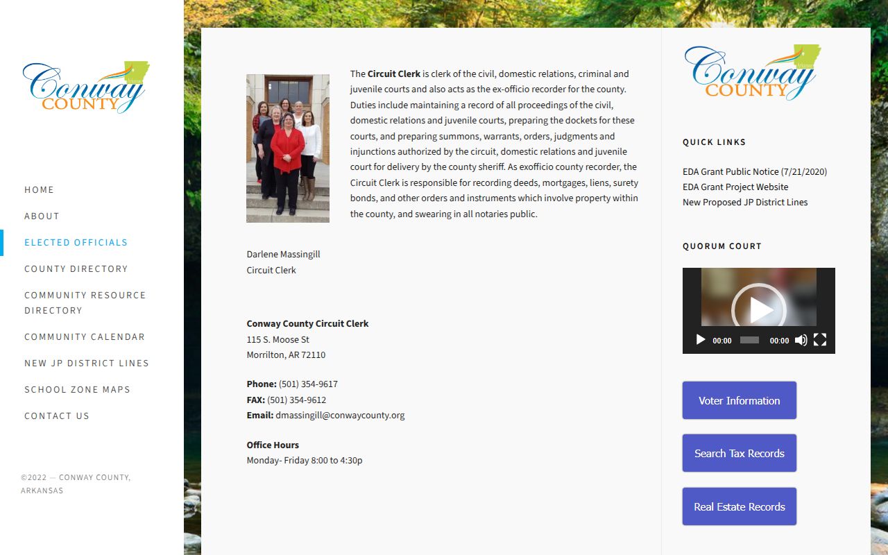 Conway County Circuit Clerk - court records office in Morrilton