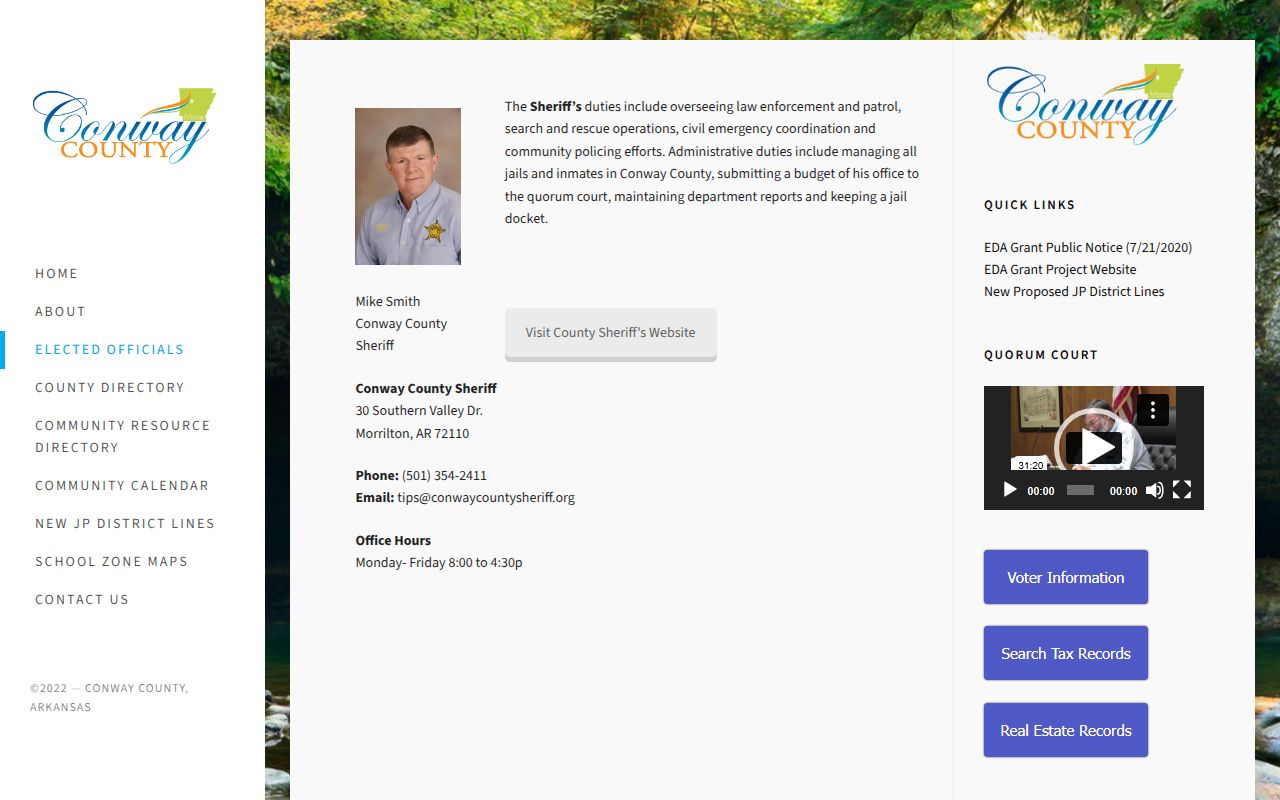 Conway County Sheriff's Office - criminal records and arrest information