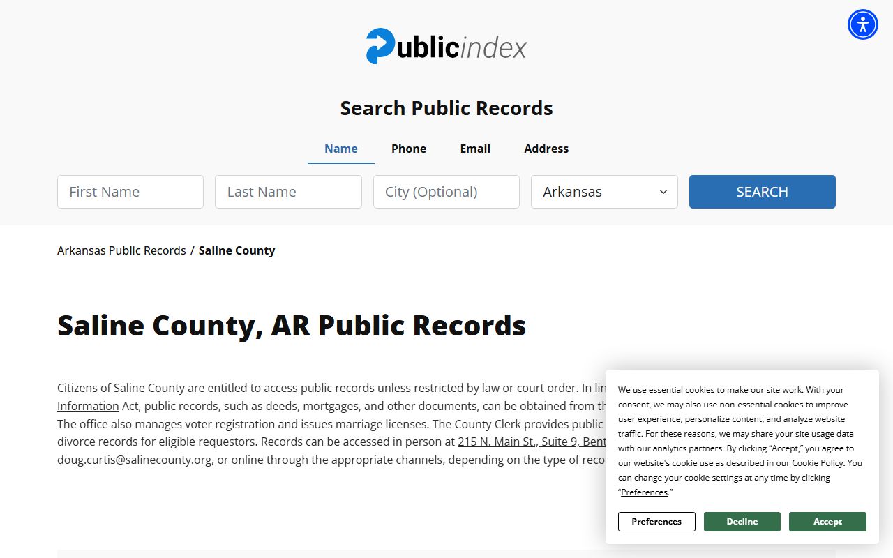 Saline County court records search